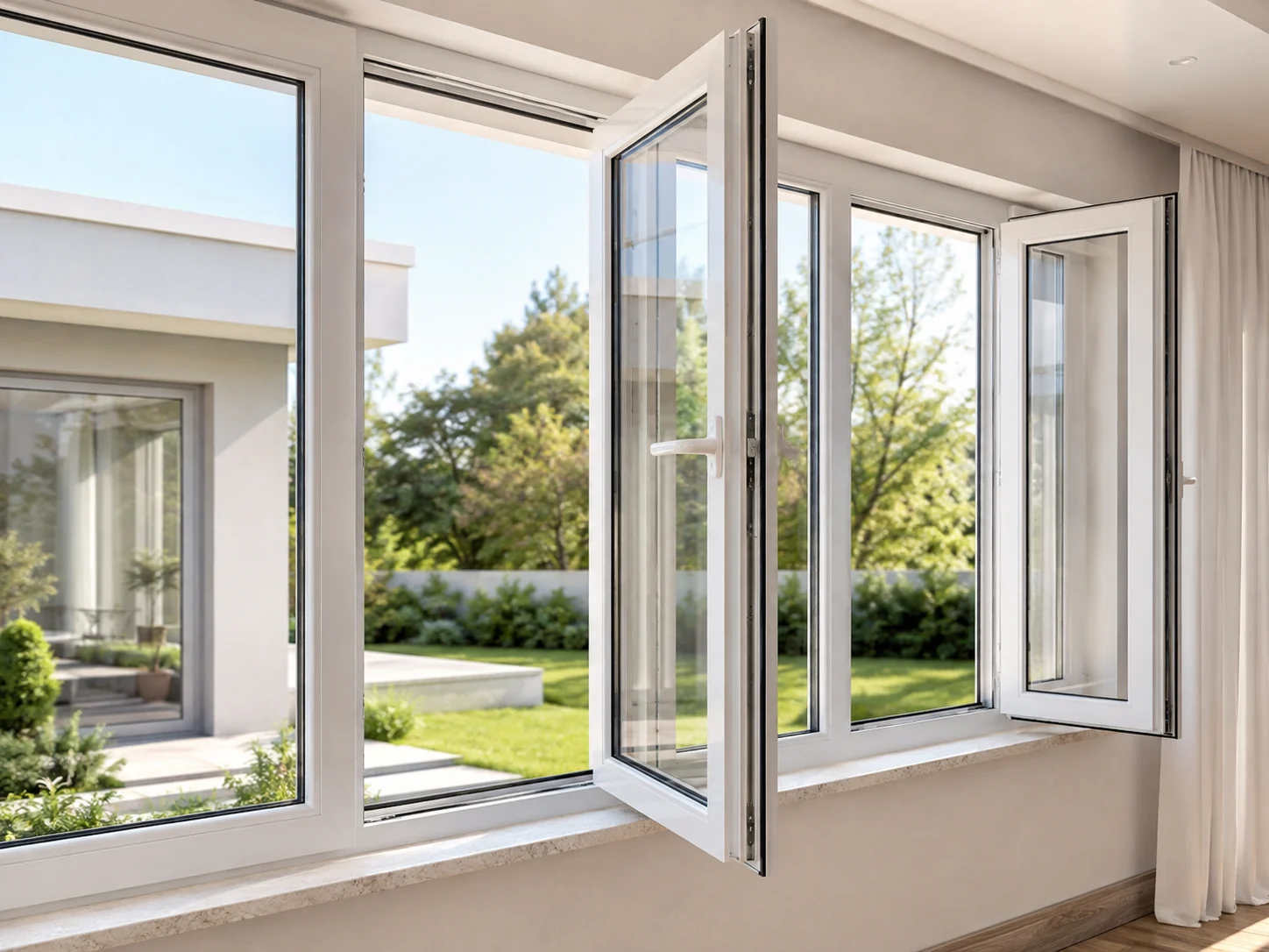 Beyaz PVC pencere sistemleri